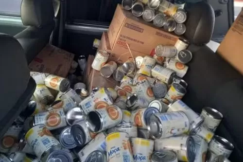 Carga foi restituída ao motorista — Foto: Polícia Militar