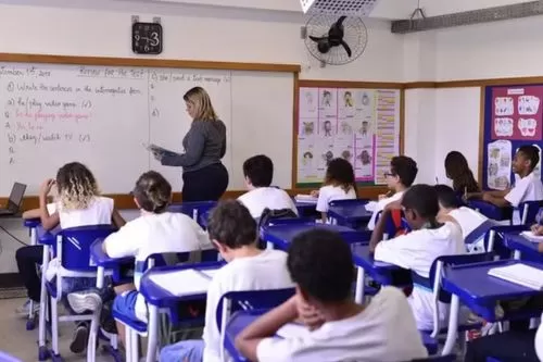 Foto: Sala de aula de educação básica e BH. — Foto: Reprodução/SME de BH