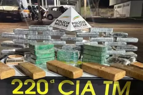 Polícia apreende mais de 50 kg de drogas em Curvelo