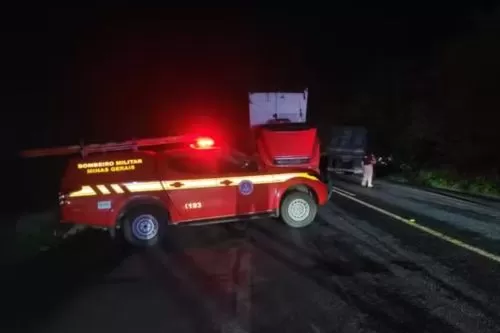 Acidente foi na altura do km 497 da BR-251 — Foto: Corpo de Bombeiros/Divulgação