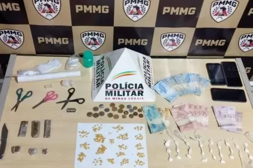 Materiais apreendidos na ocorrência — Foto: Polícia Militar