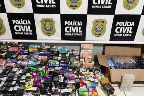 Cigarros apreendidos pela PCMG — Foto: Polícia Civil