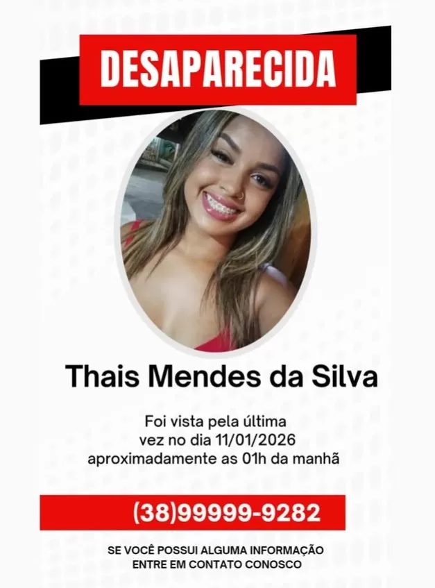 Mulher está desaparecida em Curvelo e família pede ajuda da população