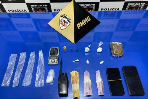 Suspeito é preso por tráfico e tem drogas, munições e rádio comunicador apreendidos em Várzea da Palma