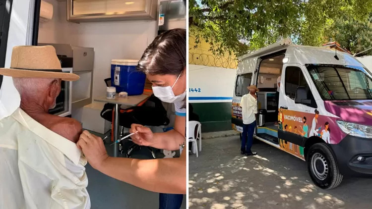 São Francisco realiza vacinação móvel, em uma van, desta quarta a sexta-feira Foto: Redes Sociais / Reprodução / @prefeitura.sf