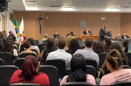 Julgamento foi realizado no Fórum Gonçalves Chaves nesta terça-feira (17) — Foto: Jhullie Rodrigues/ Inter TV