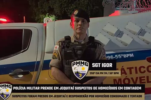 Suspeitos são presos em Jequitaí pela Policia Militar por envolvimento em tentativo de homicídio