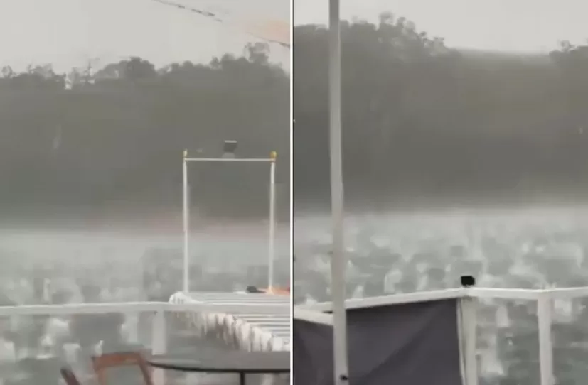 Forte tempestade de granizo surpreende moradores em Escarpas do Lago-MG/Foto: Reprodução Internet