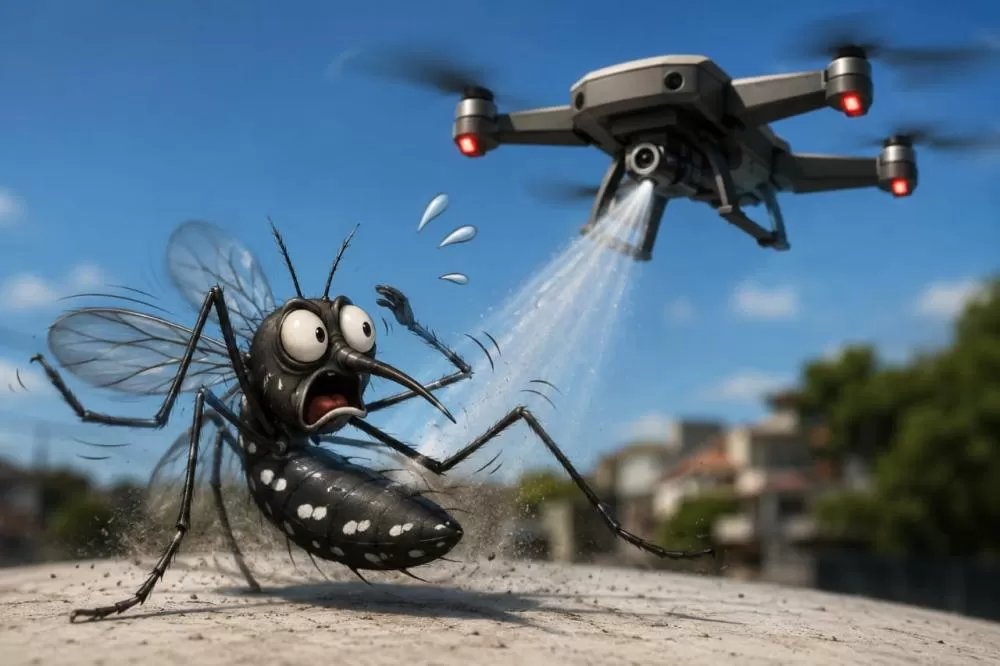 Curvelo utiliza drones para reforçar combate à dengue em nove bairros nos dias 15 e 16 de julho