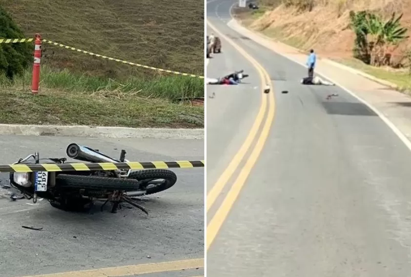 Pai e filho morrem após moto furar blitz da PRF e atropelar policial na BR-116 em MG