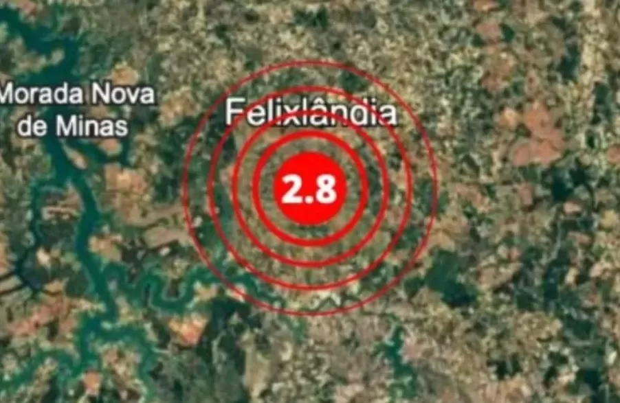 Tremor de terra de magnitude 2,8 é registrado em Felixlândia, no interior de MG