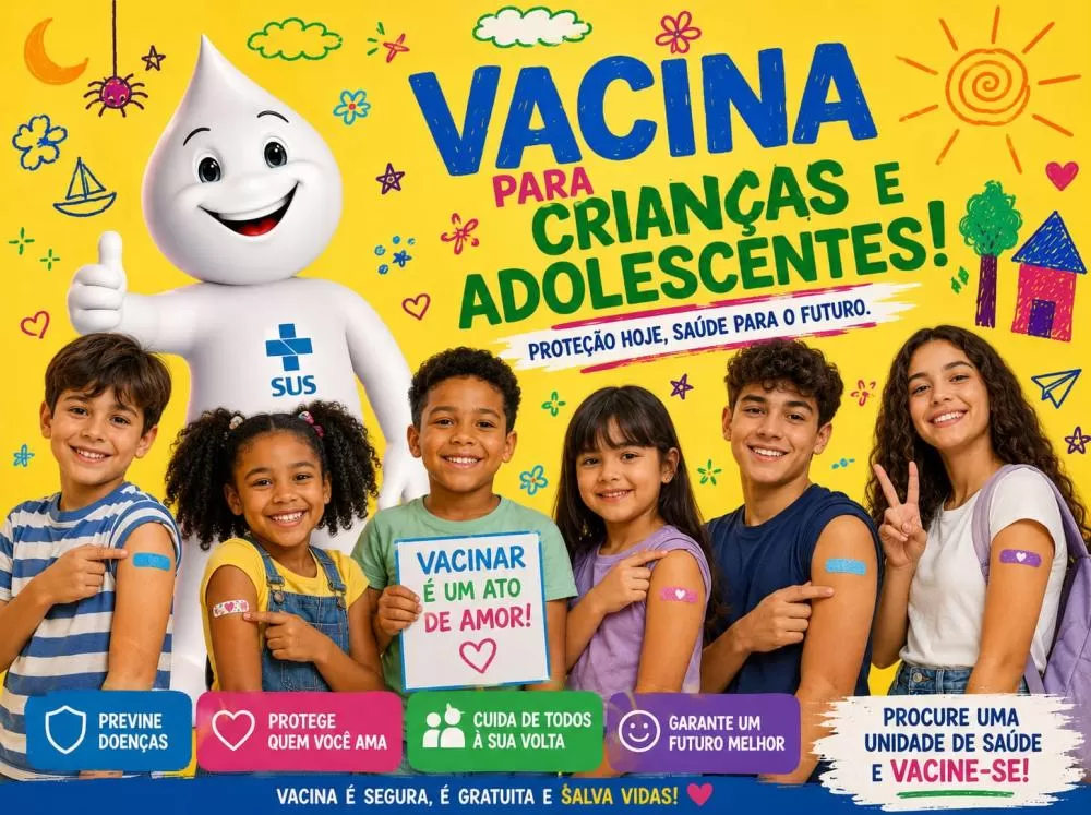 Curvelo inicia Campanha Nacional de Multivacinação 2026 para crianças e adolescentes