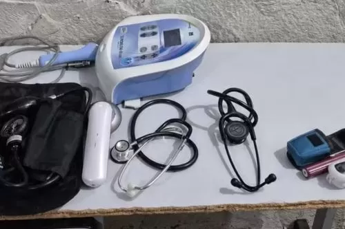 Foto: PMMG- Parte dos materiais recuperados pela PM 