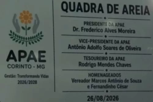 Corinto amplia espaços de inclusão com nova quadra de areia da APAE