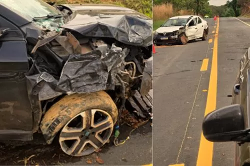 Acidente entre dois veículos na MG-231 deixa quatro feridos em Cordisburgo