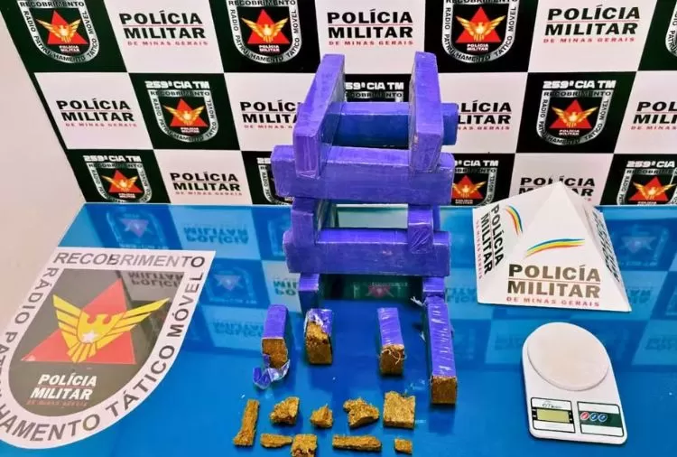 Droga apreendida pela PM — Foto: Polícia Militar