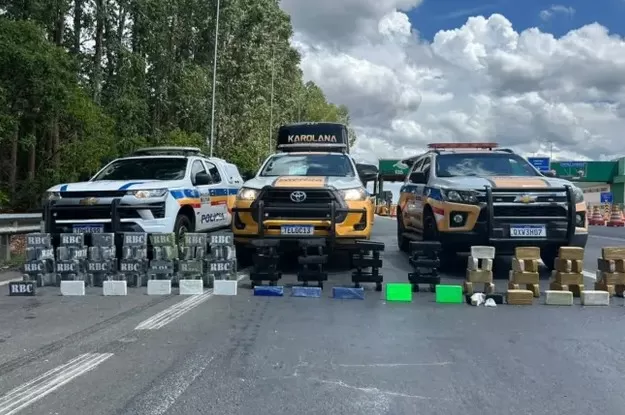 Polícia Militar apreende R$ 8,5 milhões em drogas na BR-135, em Curvelo