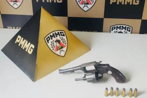 Ameaça de morte leva Polícia Militar a apreender revólver com numeração raspada em Gouveia
