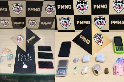 Polícia prende quatro homens em duas ações contra o tráfico de drogas em Três Marias