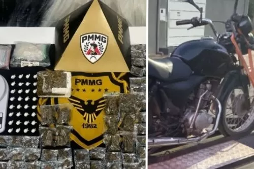 Denúncia leva PM a esconderijo de drogas e termina com dois presos em Curvelo