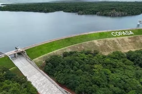 Barragem da Copasa no dia 16/01/2025 — Foto: Copasa