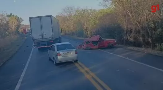 Acidente foi na BR-135 em Engenheiro Navarro/ Foto: Reprodução/Redes Sociais 