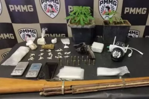 Materiais apreendidos na ocorrência — Foto: Polícia Militar