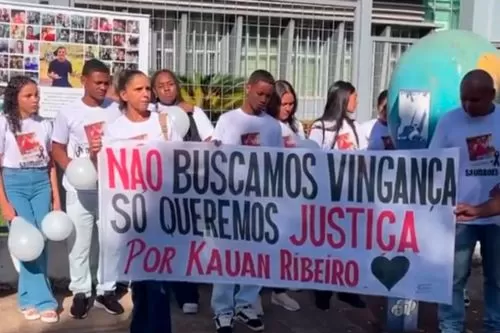 Família de Kauan aguardava por resultado / Foto: reprodução InterTV Grande Minas