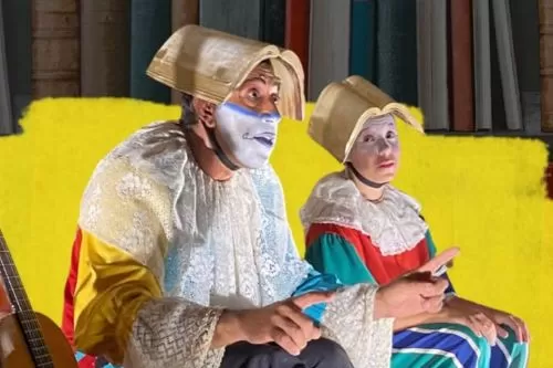 Espetáculo Cabeças de Livro — Foto: Luan Silva