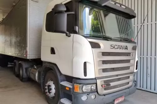 Caminhão que poderá ser visitado em Montes Claros — Foto: Receita Federal